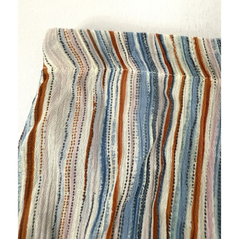 Karen Kane Tiered Midi Skirt Multicolor Elastic Tie Waist Womens Size L Rayon - Picture 7 of 9